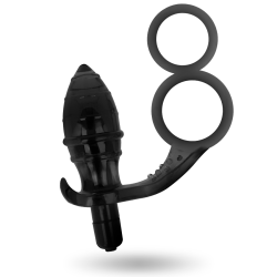 Addicted Toys - Plug Anal Avec Double Anneau Noir